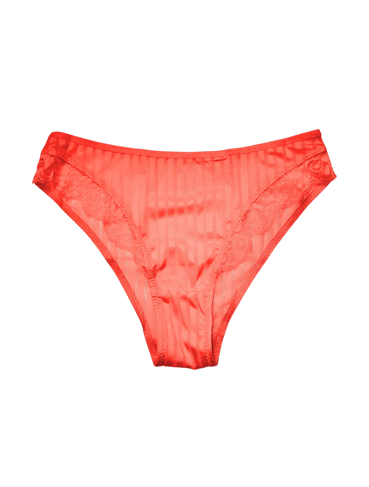 Rouge Stripe & Lace Cheeky