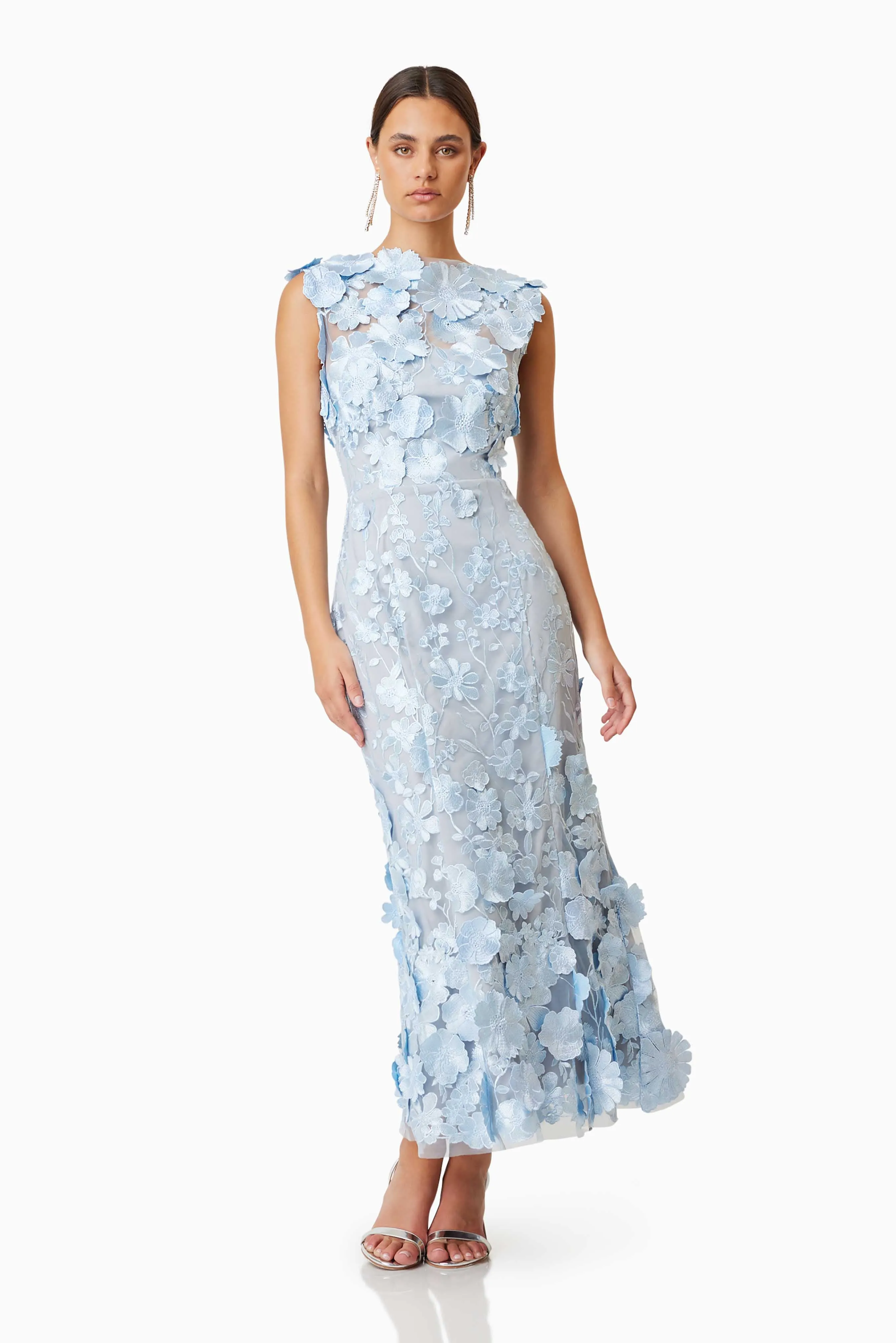 Selene Cocktail Midi Dress Blue - Pre Order