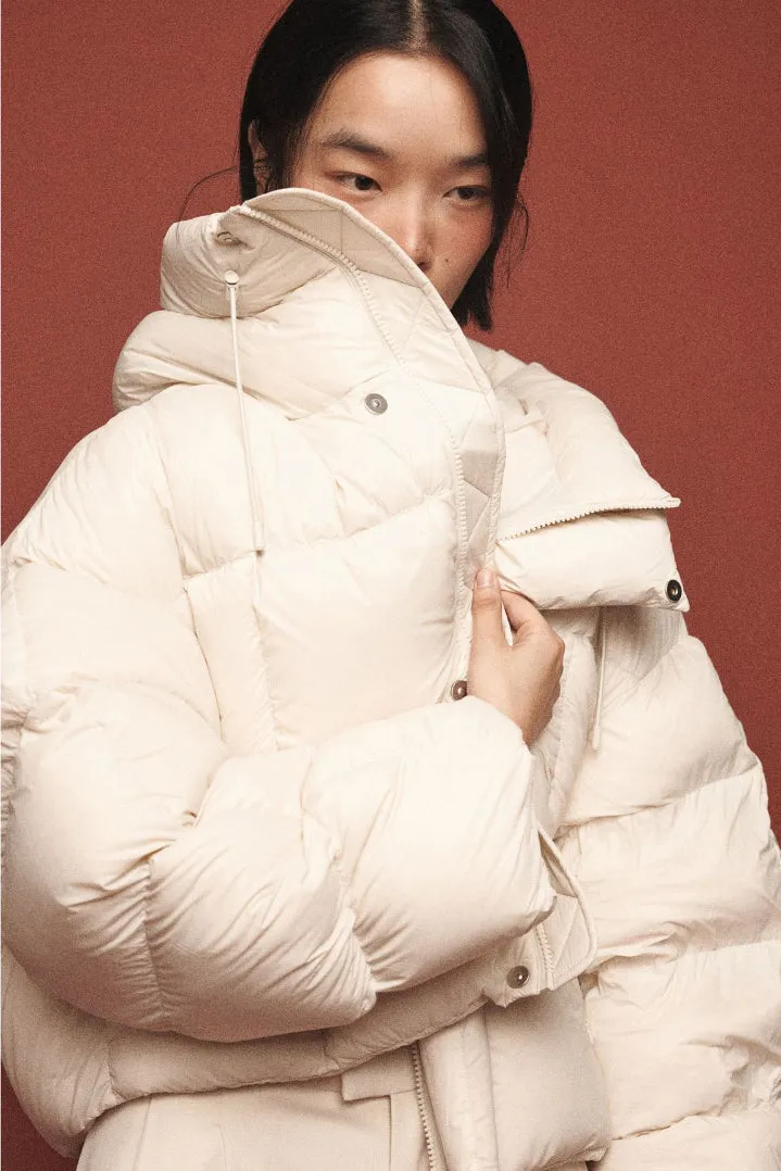 Short fluffy outwear down jacket | 6 color