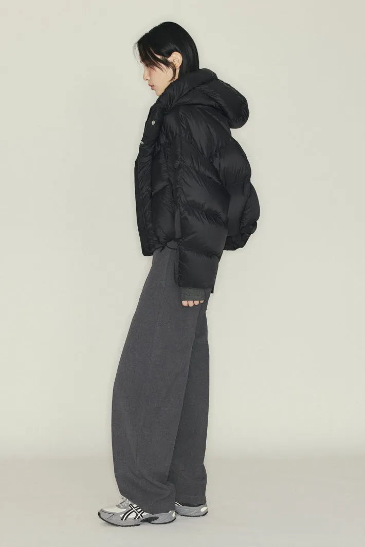 Short fluffy outwear down jacket | 6 color