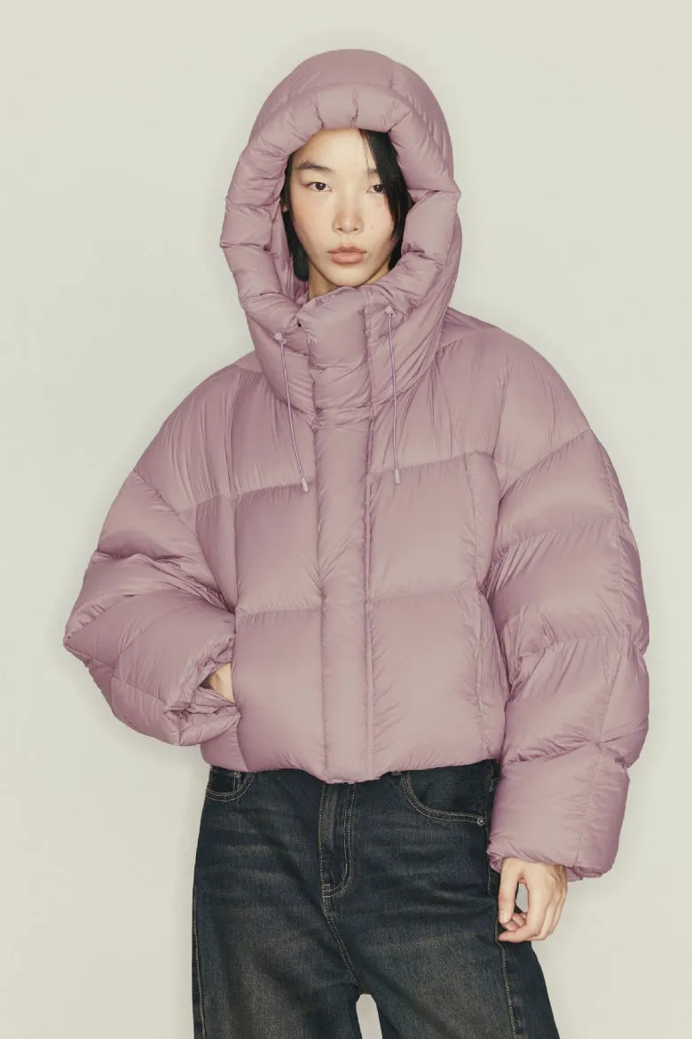 Short fluffy outwear down jacket | 6 color