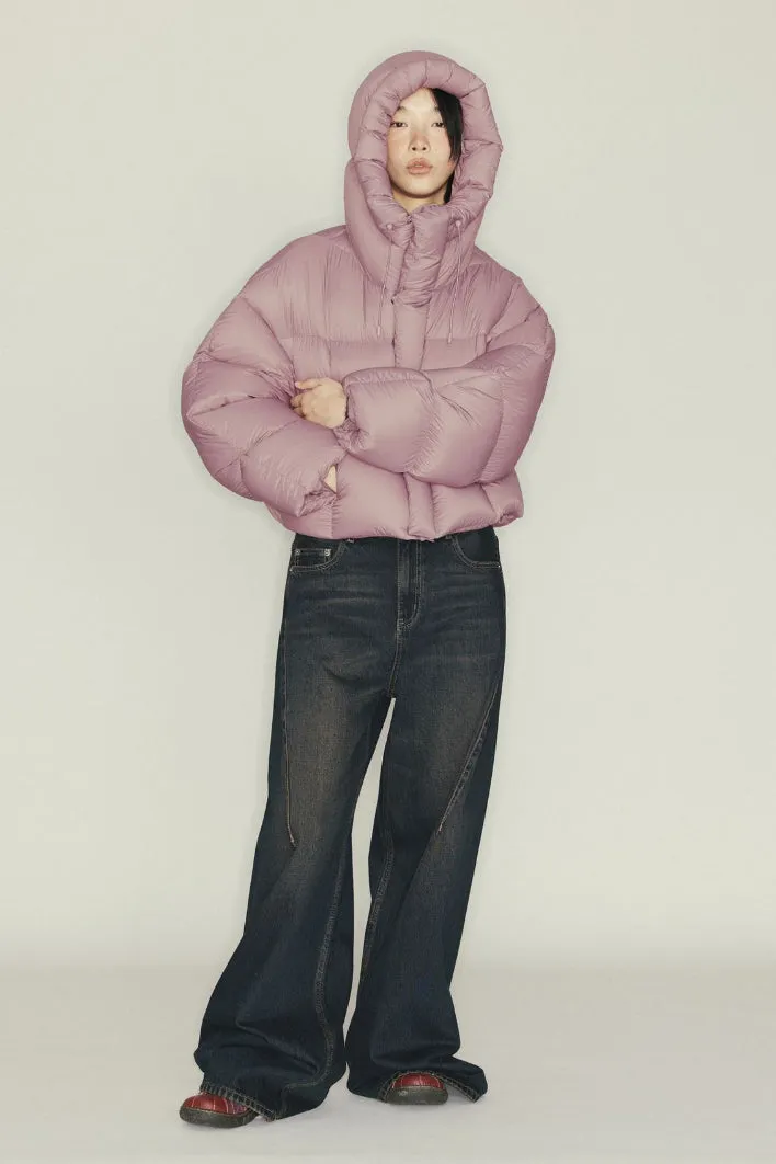Short fluffy outwear down jacket | 6 color