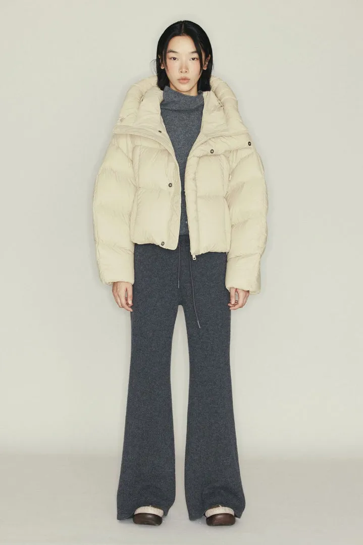 Short fluffy outwear down jacket | 6 color