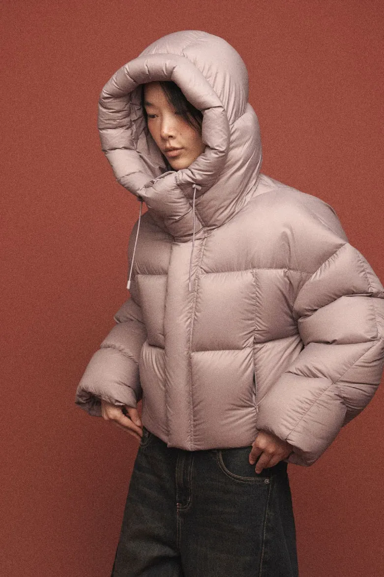 Short fluffy outwear down jacket | 6 color