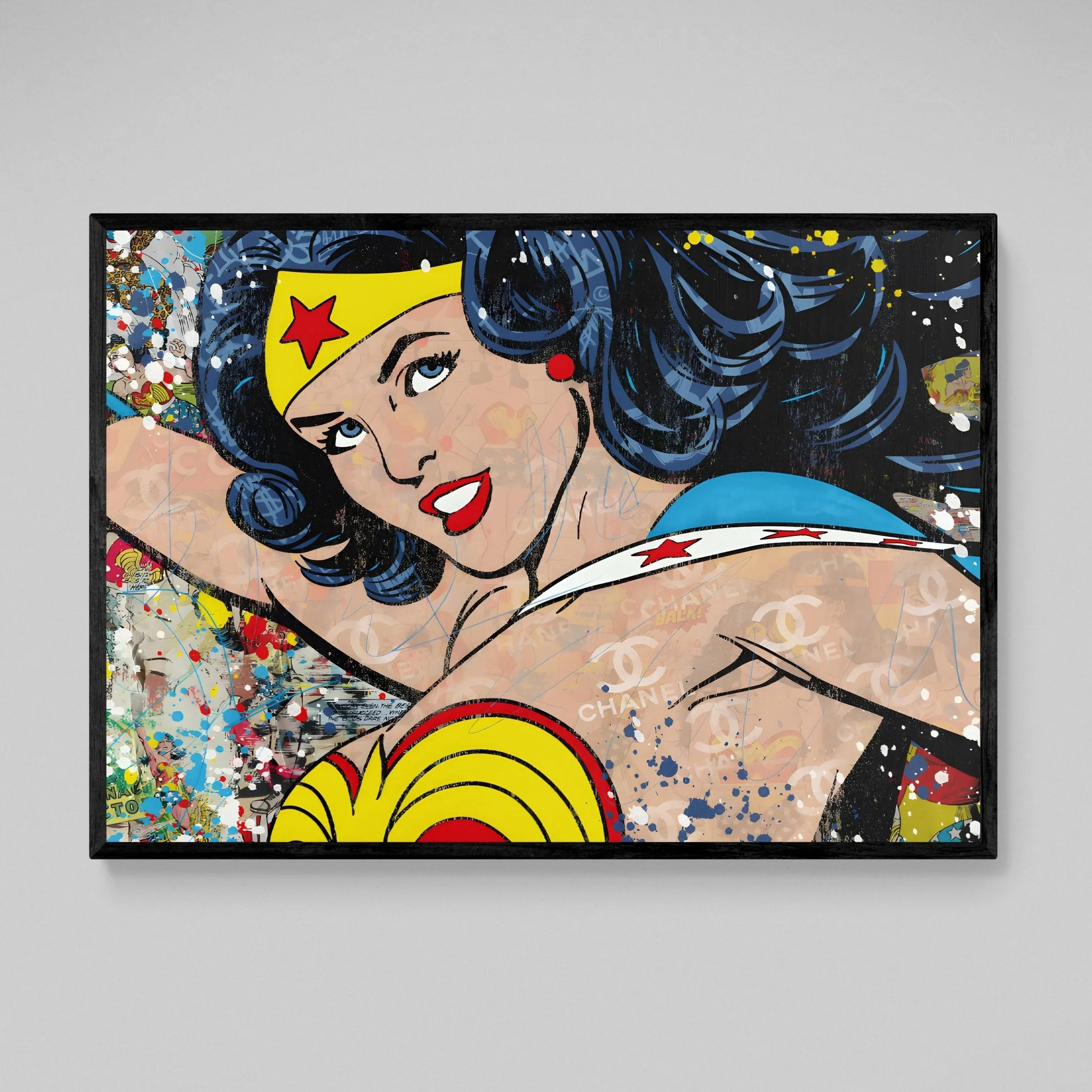 Superhero Woman Pop Art Canvas