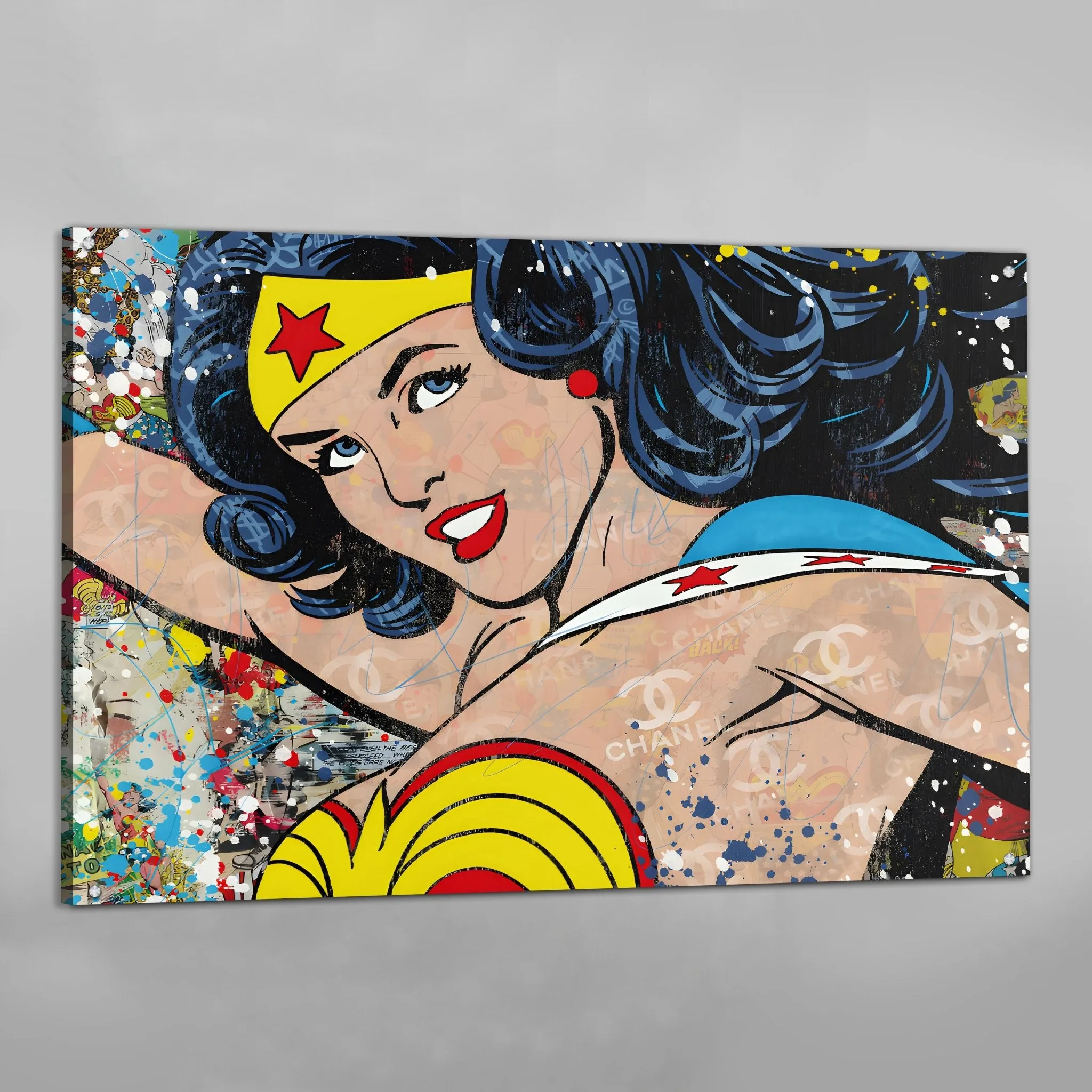 Superhero Woman Pop Art Canvas