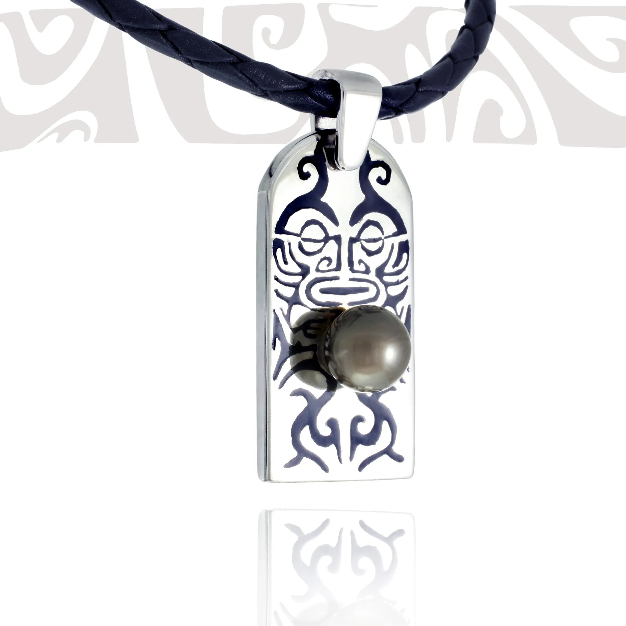 Tahitian pearl necklace - Tribal Identity - NDOMPE01275