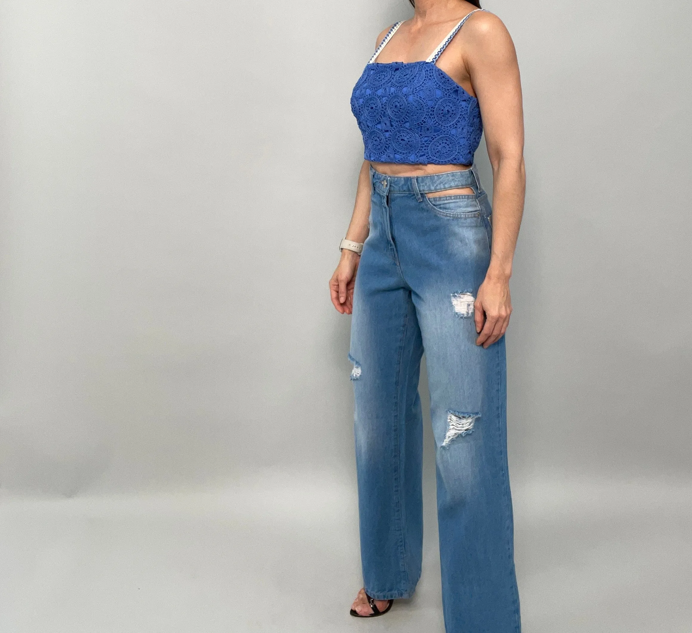 Thamar Cut Out Denim Jean