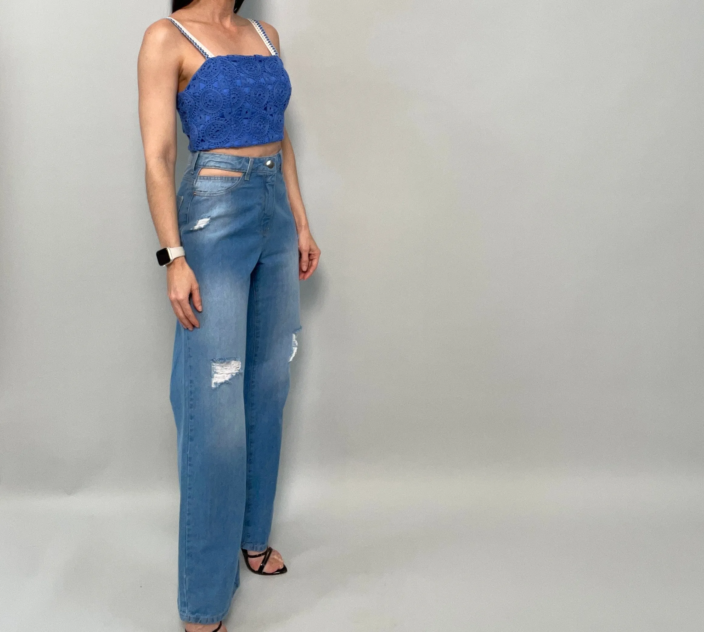Thamar Cut Out Denim Jean
