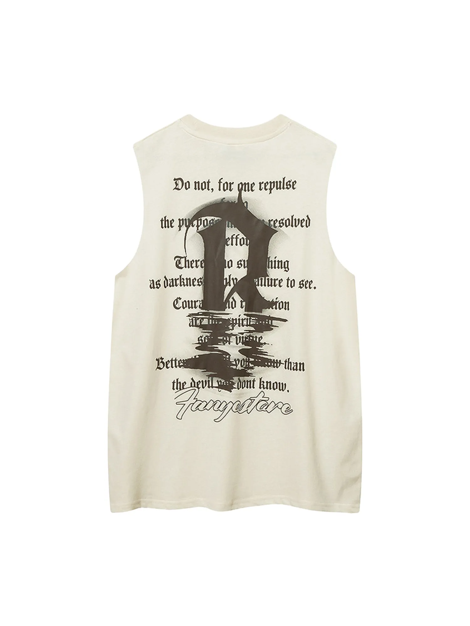 Thesupermade Retro Hip Hop Graffiti Lettering Tank Top