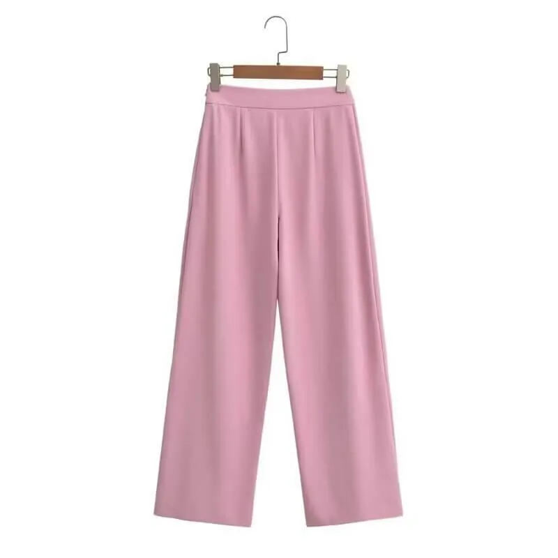Women’s High-Grade Blazer & High Waist Straight Pants - Office Casual