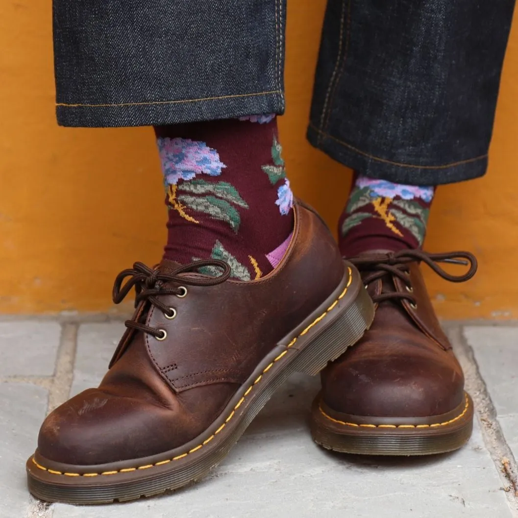 Women's Hydrangea Cotton Socks